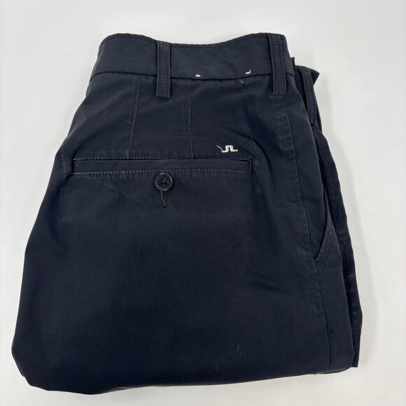 J. Lindeberg Solid Black Mens 32x34 Golf Polyester Pants - Picture 1 of 6